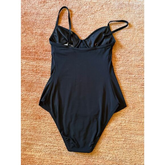 Anne Klein Women’s One Piece Swimsuit Black Size 10 NWT - Picture 4 of 7